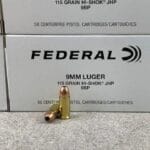 500 Rounds Federal 9MM 115gr Hi-Shok JHP
