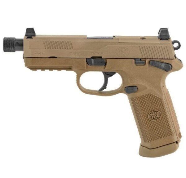 Fn america fnx-45 tactical da/sa 45 acp 5. 3" barrel fde 15rd 66968