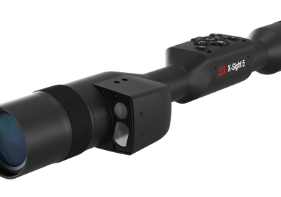 ATN X Sight 5 Hunting Scope, 5 25x30mm, Black, Multi Reticle, Integrated Laser Rangefinder