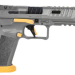 Canik SFX Rival 9mm, 5" Barrel, Gray, Gold Accents, Optic Ready, 18rd