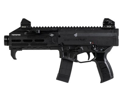 CZ Scorpion 3+ Pistol 9mm, 7.8" Barrel, Adjustable Sights, Black, 20rd