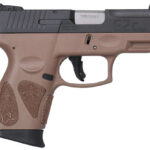 Taurus G2C 9mm, 3.2" Barrel, Black/Brown, Fixed Sights, 12rd