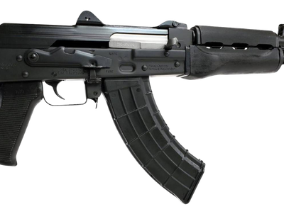 Zastava ZPAP92 7.62x39mm, 10" Barrel, Black, Dark Wood Furniture, 30rd