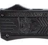 CobraTec CTK-1 Medium OTF, 3", 440C Stainless Steel, Drop Point, Black Zinc-Aluminum Alloy