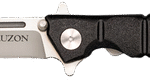 Cold Steel Luzon Medium 4" Folding Clip Point Plain 8Cr13MoV SS Blade/Black GFN Handle Features Safety Switch Includes Pocket Clip