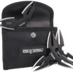Cold Steel Throwing Stars Three 1.50" Black Oxide 420 Stainless Steel Blades Includes Sheath
