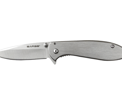 Sarge knives, hawk-chrome swift assist folder, 7. 125" open, 4" closed