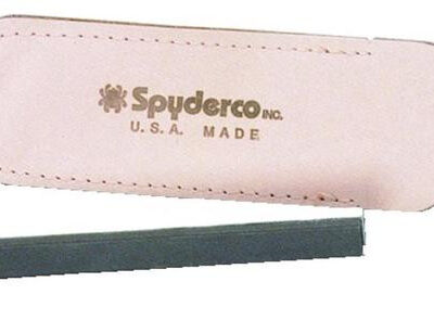 Spyderco 302 double stuff 5" medium/fine ceramic stone leather sheath