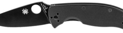 Spyderco tenacious g-10 black blade serrated edge